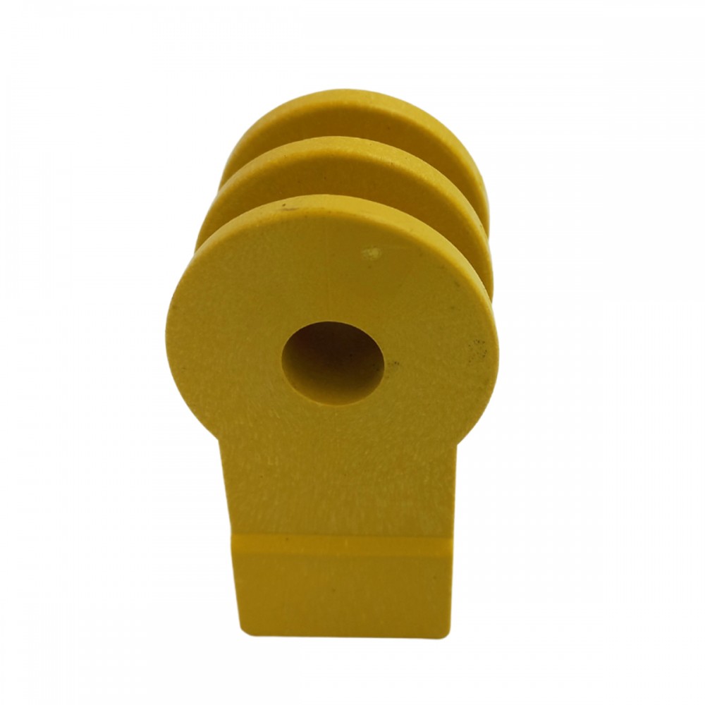 Suporte Plástico com Roldana 2 vias Amarelo 50 Peças