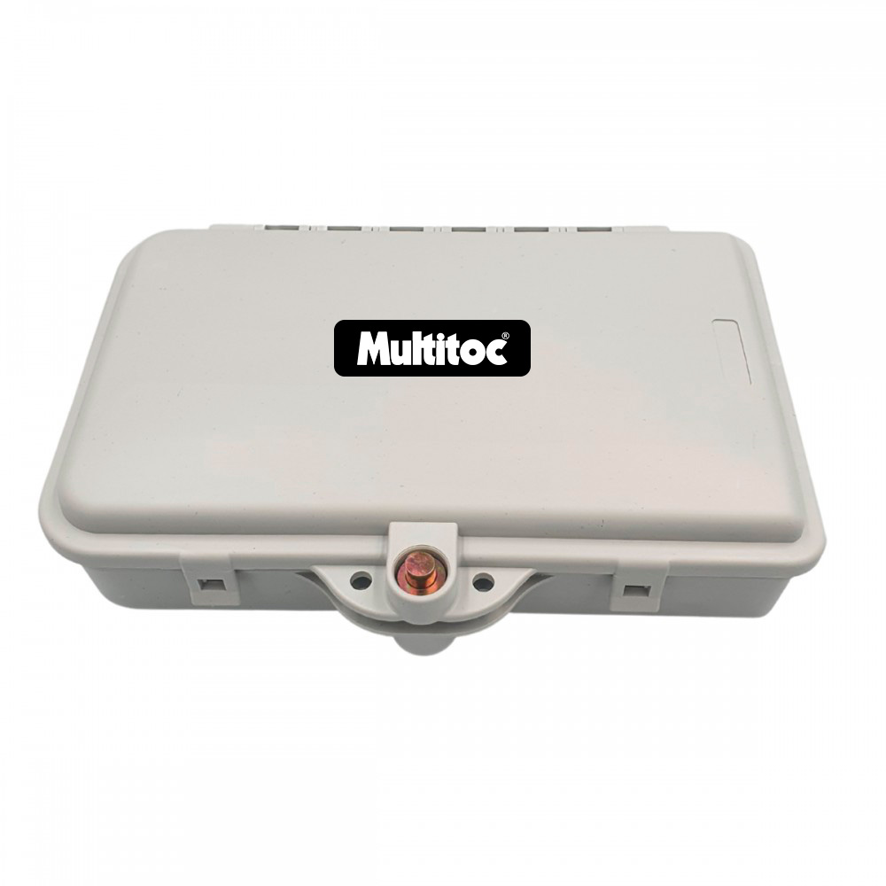Caixa Atendimento Óptico Mini Cto Ftth 4fo Multitoc Branca