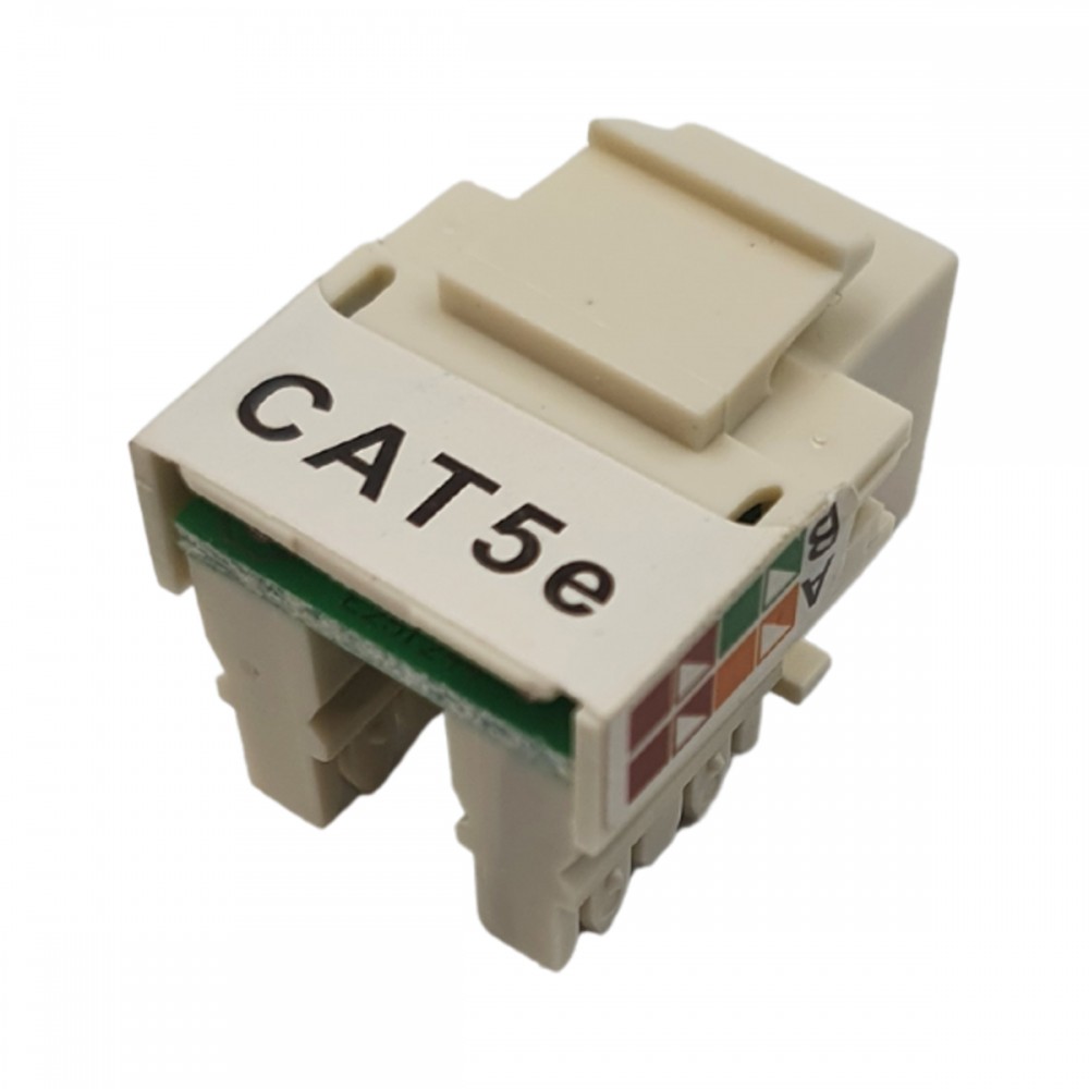 Conector Fêmea Rj45 Keystone Cat5e Bege