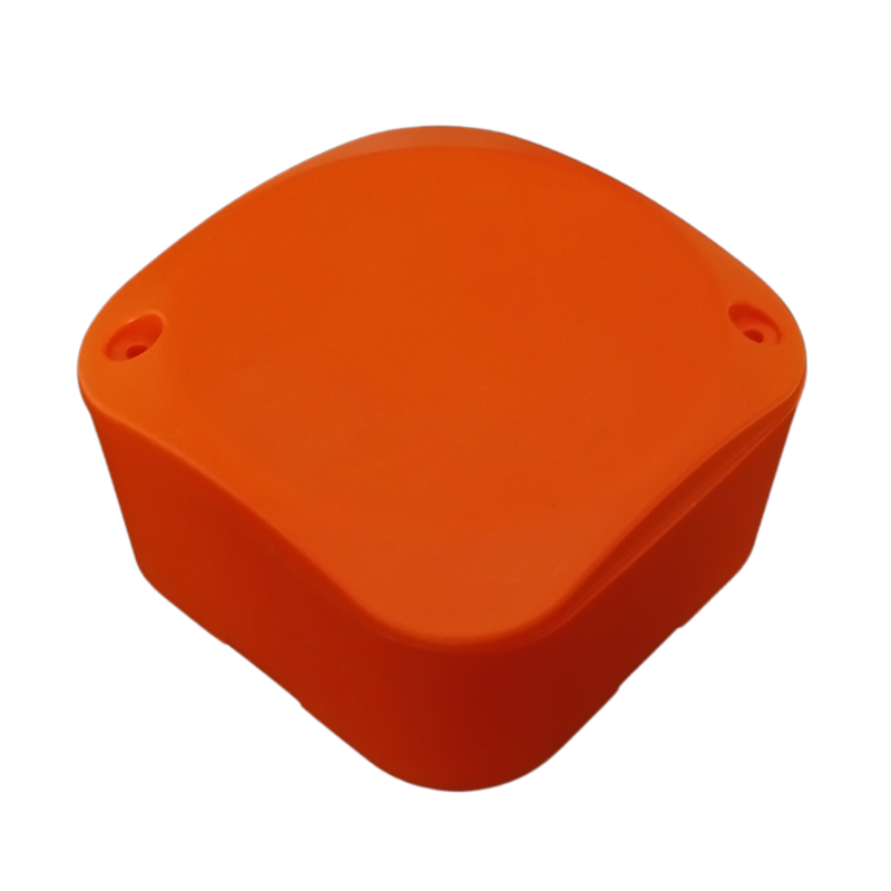 Caixa Premium Sobrepor / Cftv Quadrada Laranja
