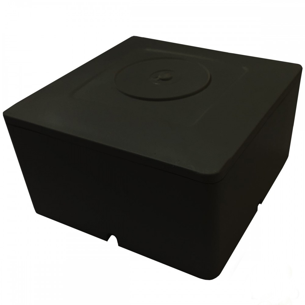 Caixa de Sobrepor CFTV Quadrada Preta 8,5x8,5x4,5cm