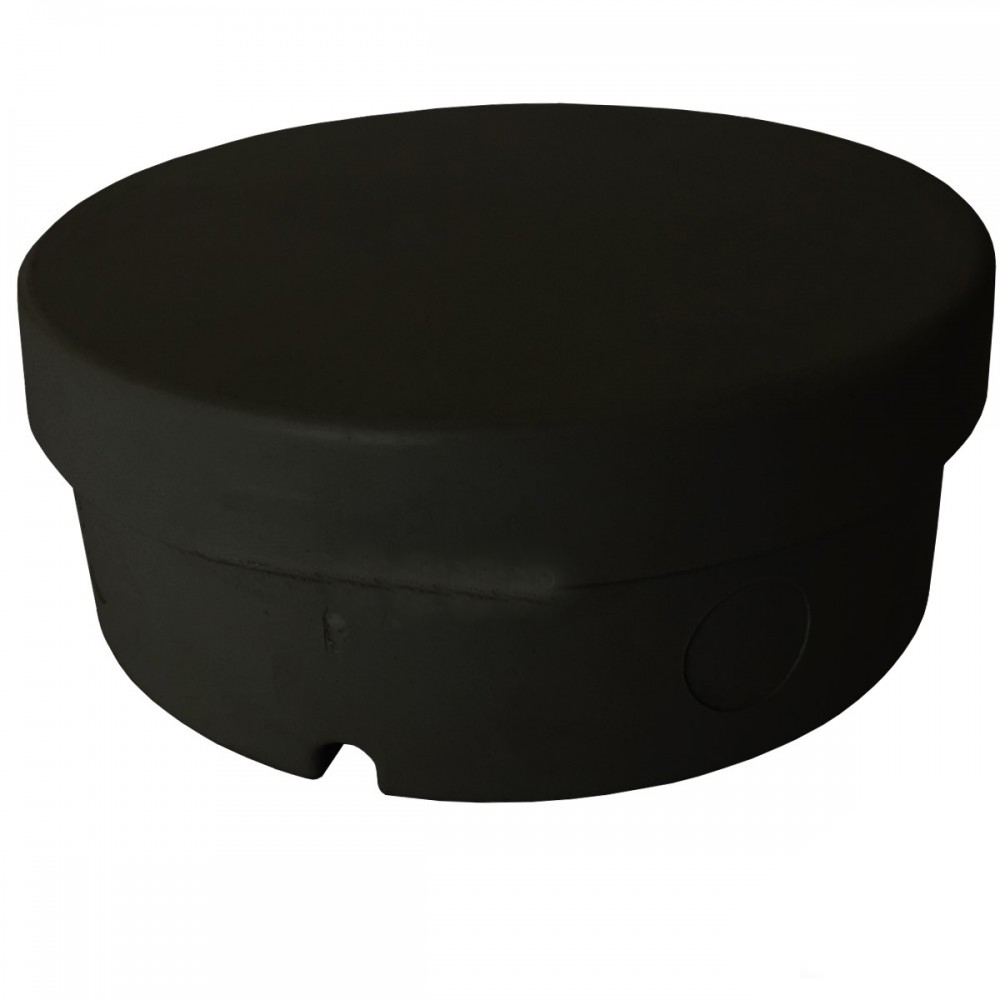 Caixa de Sobrepor CFTV Redonda Preta 12x5cm