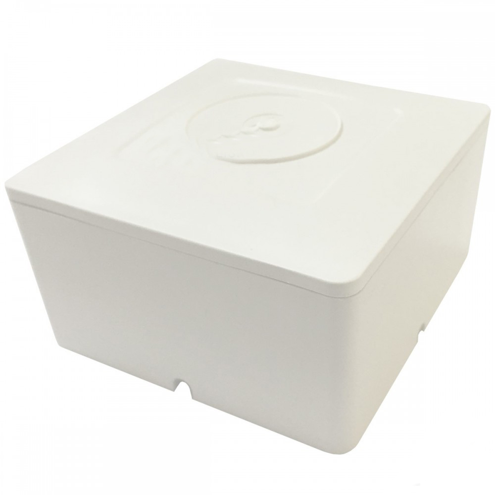 Caixa de Sobrepor CFTV Quadrada Branca 8,5x8,5x4,5cm