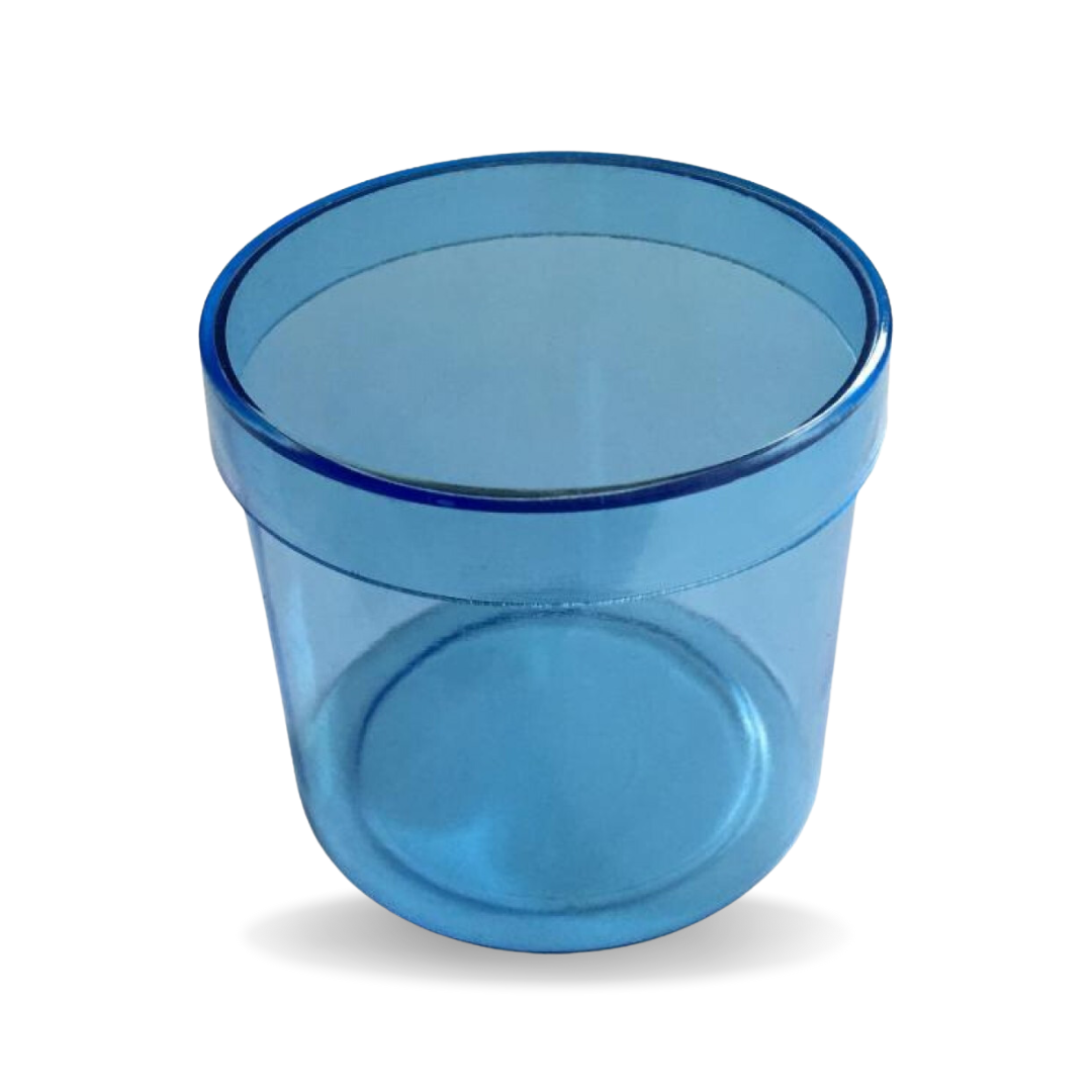 Caixinha de Acrílico Redonda Azul 100 Peças