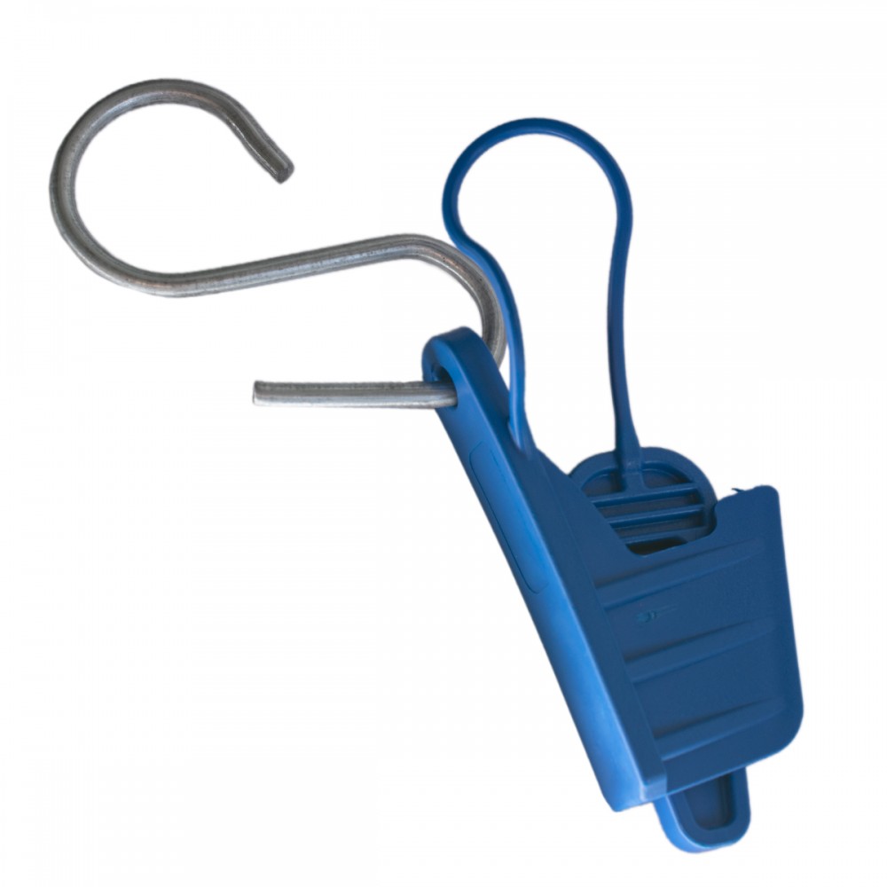 Esticador Mini Cunha para Cabo Drop Azul - 50 Unidades
